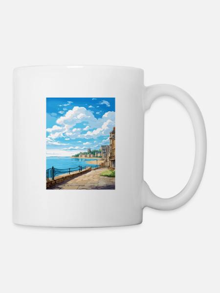 Saint Malo France Vintage voyage affiche Souvenir - Mug blanc - blanc