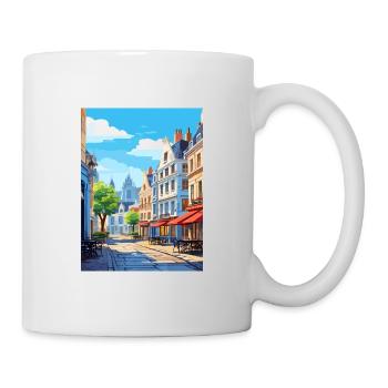 Lille Frankreich Vintage Reiseposter WPA Souvenir - Tasse - Weiß - Rechts