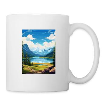 Parc National des Ecrins France Affiche de voyage Vintage - Mug blanc - blanc - Droite