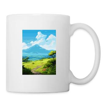 La Réunion Nationalpark Frankreich Reiseplakat - Tasse - Weiß - Rechts