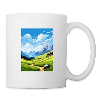 Velika Planina Slovénie Lac de Bled Affiche de voyage - Mug blanc - blanc - Droite