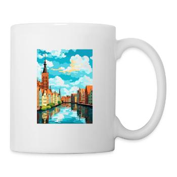 Gdansk Polish Baltic Coast Poland Travel Poster - Mug - white - Right