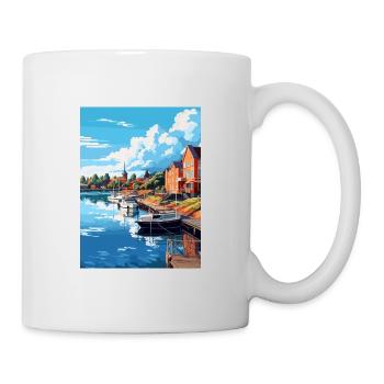 Vaasa Finlande Vintage voyage affiche WPA Souvenir - Mug blanc - blanc - Droite