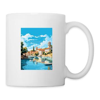Savonlinna Finlande Vintage voyage affiche Souvenir - Mug blanc - blanc - Droite