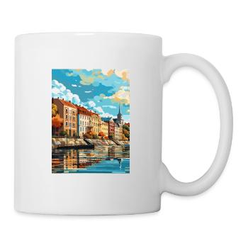 Kuopio Finlande Vintage voyage affiche WPA Souvenir - Mug blanc - blanc - Droite