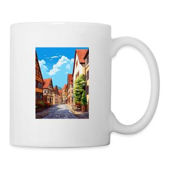 Nuremberg décoration Allemagne Vintage affiche de voyage - Mug blanc - blanc - Droite