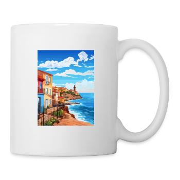 Asturien Spanien Vintage Reiseplakat WPA Souvenir - Tasse - Weiß - Rechts