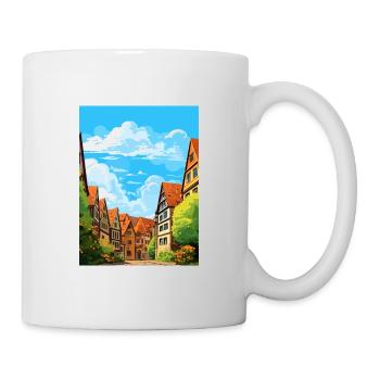 Nuremberg décoration Allemagne Vintage affiche de voyage - Mug blanc - blanc - Droite