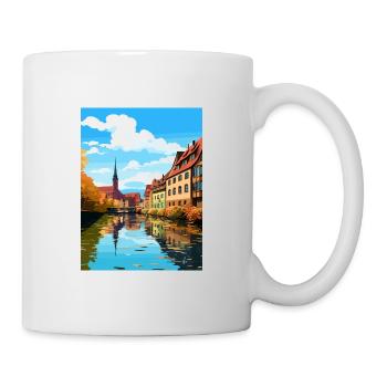 Nuremberg décoration Allemagne Vintage affiche de voyage - Mug blanc - blanc - Droite