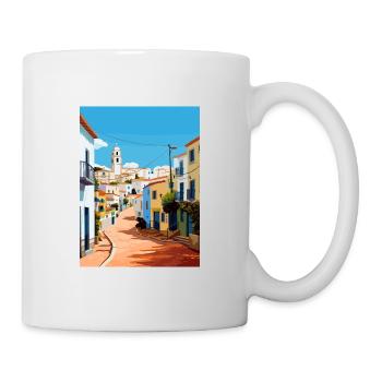 Albufeira Portugal Cascais Vintage Travel Poster - Mug - white - Right