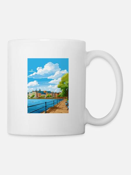 Kiel Dekoration Deutschland Vintage Reiseposter WPA - Tasse - Weiß