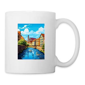 Stuttgart Allemagne Vintage Travel Poster Souvenir - Mug blanc - blanc - Droite