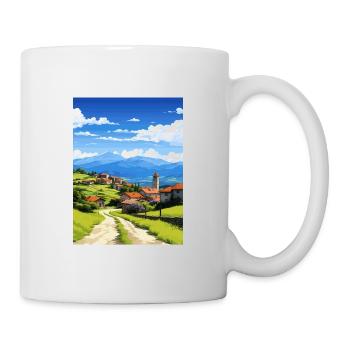 Baskenland Spanien Vintage Reiseplakat WPA Art - Tasse - Weiß - Rechts