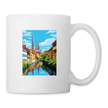 Chartres France Affiche de voyage vintage WPA Souvenir - Mug blanc - blanc - Droite