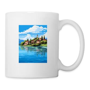 Lake Varese Italy Vintage Travel Poster Souvenir - Mug - white - Right