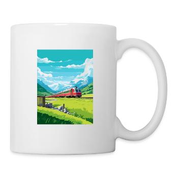 Glacier Express Suisse Affiche de voyage vintage - Mug blanc - blanc - Droite