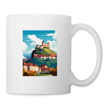 Ljubljana Slovenia Vintage Travel Poster Souvenir - Mug - white - Right