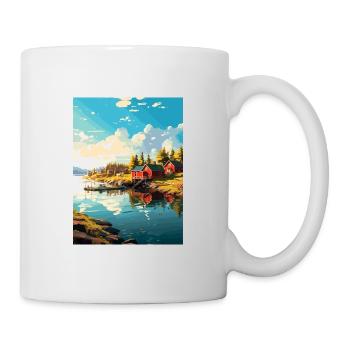 Aland-Inseln Finnland Vintages Reiseplakat WPA - Tasse - Weiß - Rechts