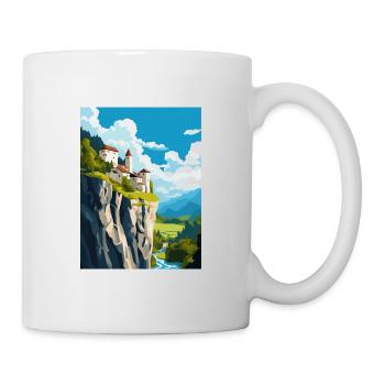 Château de Predjama Slovénie Lac de Bled Affiche de voyage - Mug blanc - blanc - Droite