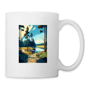 Bory Tucholskie Poland Vintage Travel Poster WPA - Mug - white - Right