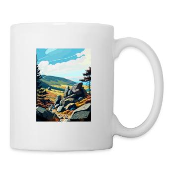 Karkonosze Pologne Vintage voyage affiche Souvenir - Mug blanc - blanc - Droite