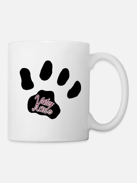 Logo tomcat Karlo paw - Mug - white
