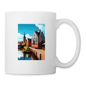 Bydgoszcz Pologne Vintage voyage affiche Souvenir - Mug blanc - blanc - Droite