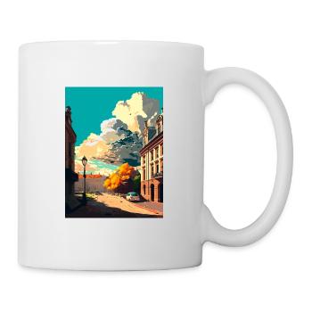 lodz Pologne Vintage voyage affiche WPA Souvenir - Mug blanc - blanc - Droite