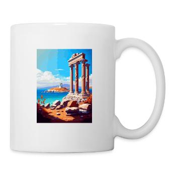 Délos Grèce Décoration Vintage Voyage Affiche WPA - Mug blanc - blanc - Droite