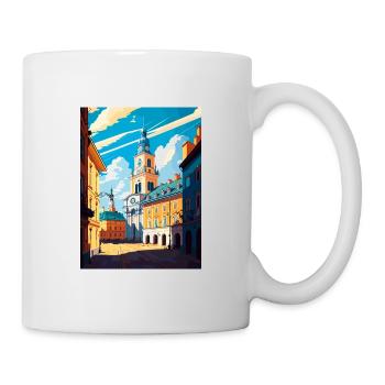 Lublin Pologne Affiche de voyage vintage WPA Souvenir - Mug blanc - blanc - Droite