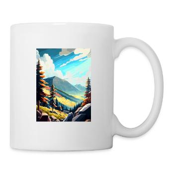 Riesengebirge Tschechien Vintage Reiseposter WPA - Tasse - Weiß - Rechts