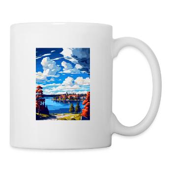 Ostersund Suède Vintage voyage affiche Souvenir - Mug blanc - blanc - Droite