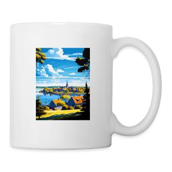 Sigtuna Suède Vintage voyage affiche WPA Souvenir - Mug blanc - blanc - Droite