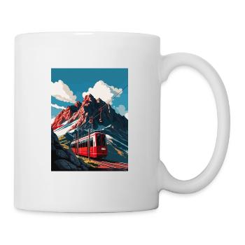Pilatus Switzerland Vintage Travel Poster Souvenir - Mug - white - Right