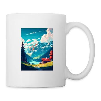 Schrattenfluh Switzerland Vintage Travel Poster - Mug - white - Right