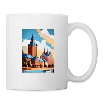 Halmstad Sweden Vintage Travel Poster WPA Souvenir - Mug - white - Right