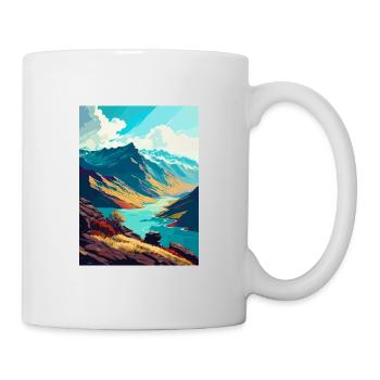 Brienzer Rothorn Schweiz Vintage Reiseposter - Tasse - Weiß - Rechts