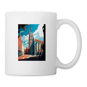 Louvain Belgique Affiche de voyage vintage WPA Souvenir - Mug blanc - blanc - Droite