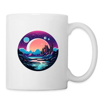 Moon Landscape Illustration - Mug - white - Right