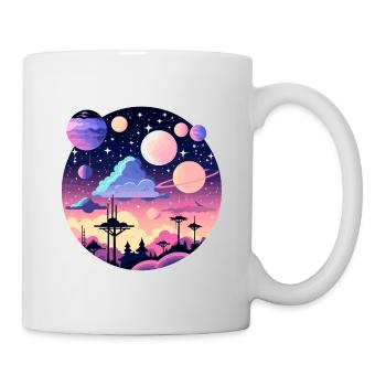 Moon Landscape Illustration - Mug - white - Right