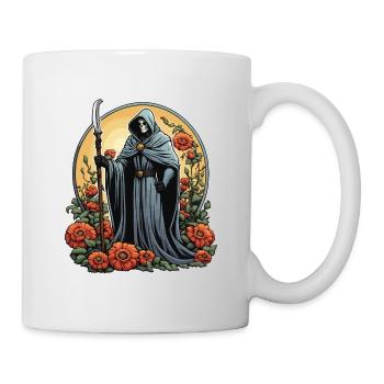 Illustration de fleurs de la Faucheuse - Mug blanc - blanc - Droite