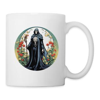 Illustration de fleurs de la Faucheuse - Mug blanc - blanc - Droite