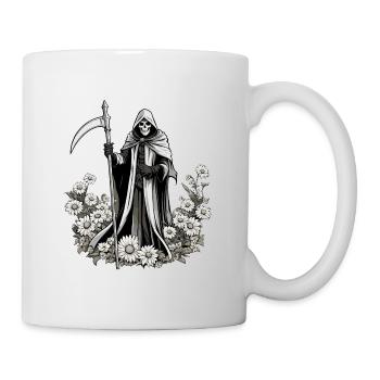 Illustration de fleurs de la Faucheuse - Mug blanc - blanc - Droite