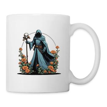 Illustration de fleurs de la Faucheuse - Mug blanc - blanc - Droite