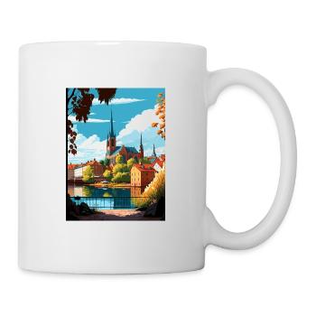Linköping Suède Vintage voyage affiche Souvenir - Mug blanc - blanc - Droite