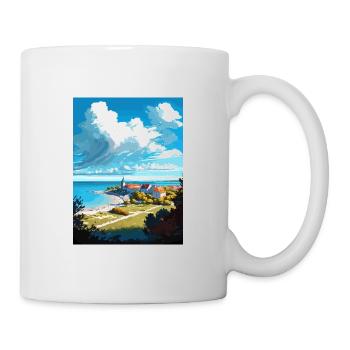 Gotland Suède Vintage voyage affiche WPA Souvenir - Mug blanc - blanc - Droite