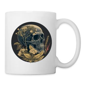 Human Skull & Flowers 17 - Mug - white - Right