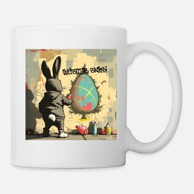 Osterhasen Graffiti - Tasse - Weiß