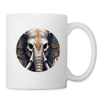 Elefant / Tier / Orientalisch / Blumen / Muster - Tasse - Weiß - Rechts