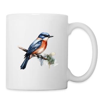 Paruline De Hutte, Oiseau, Forêt, Animal Sur Branche - Mug blanc - blanc - Droite